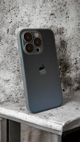 Shockproof Matte Glass case for iPhone 14 Pro Graphite